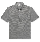 Massimo Alba - Striped Cotton and Linen-Blend Polo Shirt - Blue
