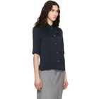 Jil Sander Navy Envers Satin Shirt