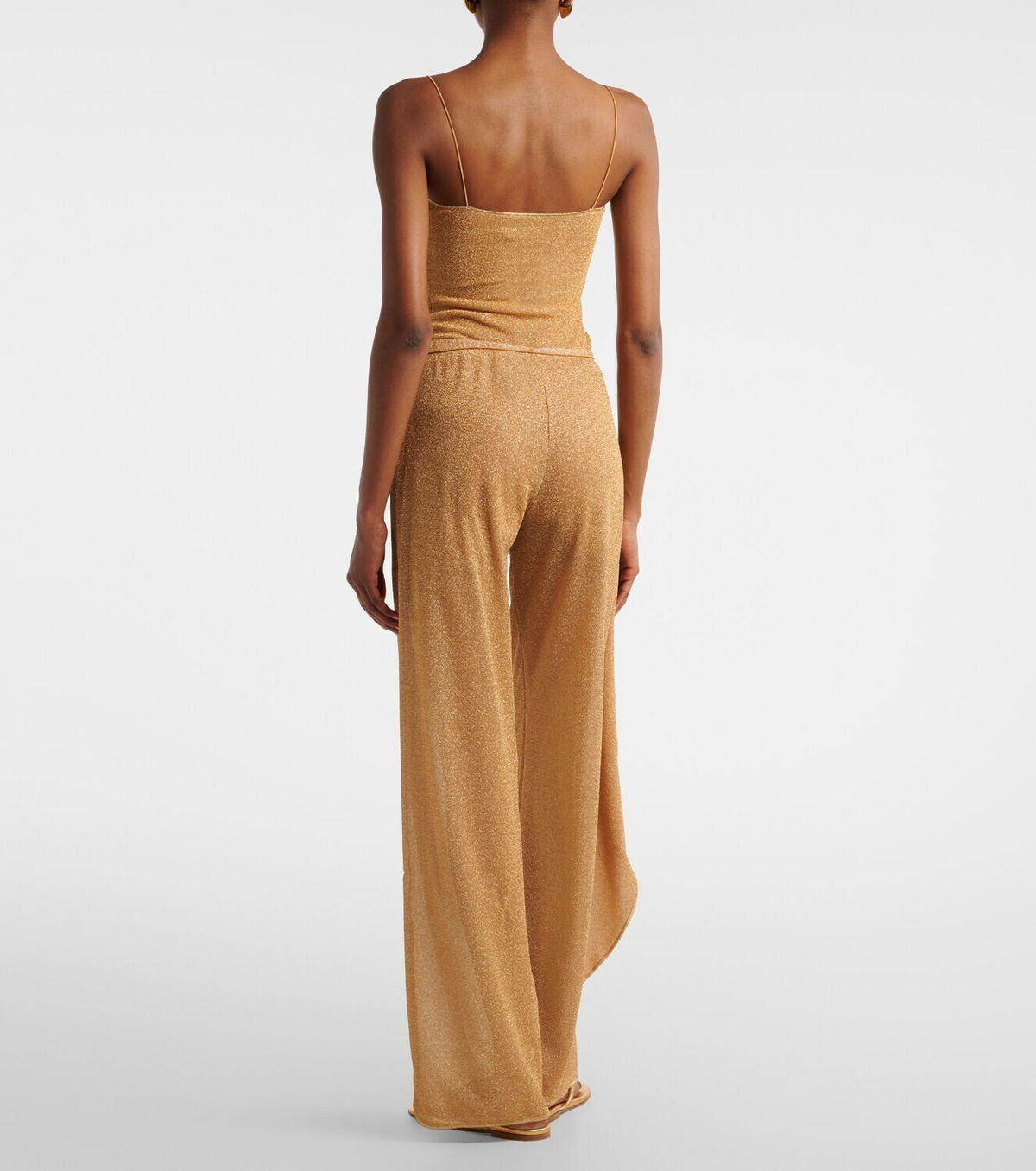 Oséree Lumière beaded wide-leg pants