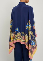 Etro Printed Asymmetric Silk Shirt Multicoloured