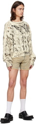 EGONlab Blue Stonewashed Denim Shorts