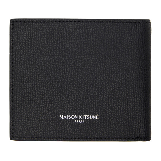 Photo: Maison Kitsune Black Leather Folded Wallet