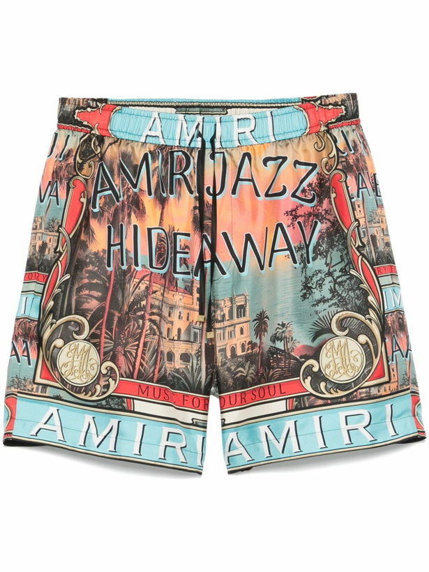 Photo: AMIRI Blue Jazz Hideaway Shorts