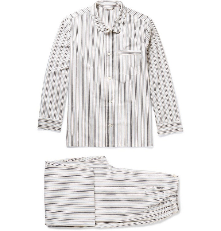 Photo: Schiesser - Alfred Striped Cotton Pyjama Set - Men - White