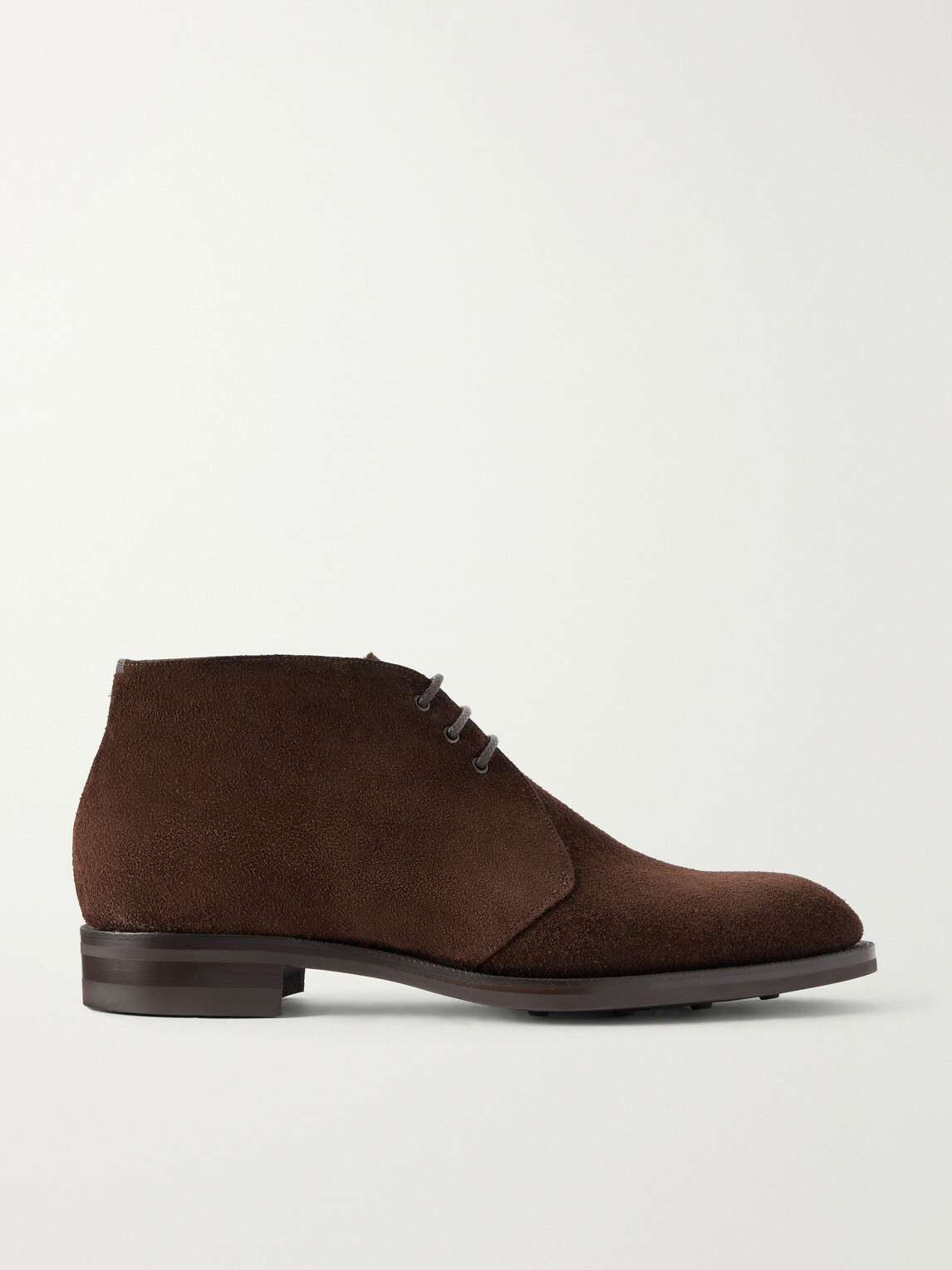 Edward Green - Lanark Waxed-Suede Desert Boots - Brown