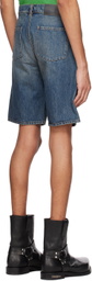 Winnie New York Blue Faded Denim Shorts