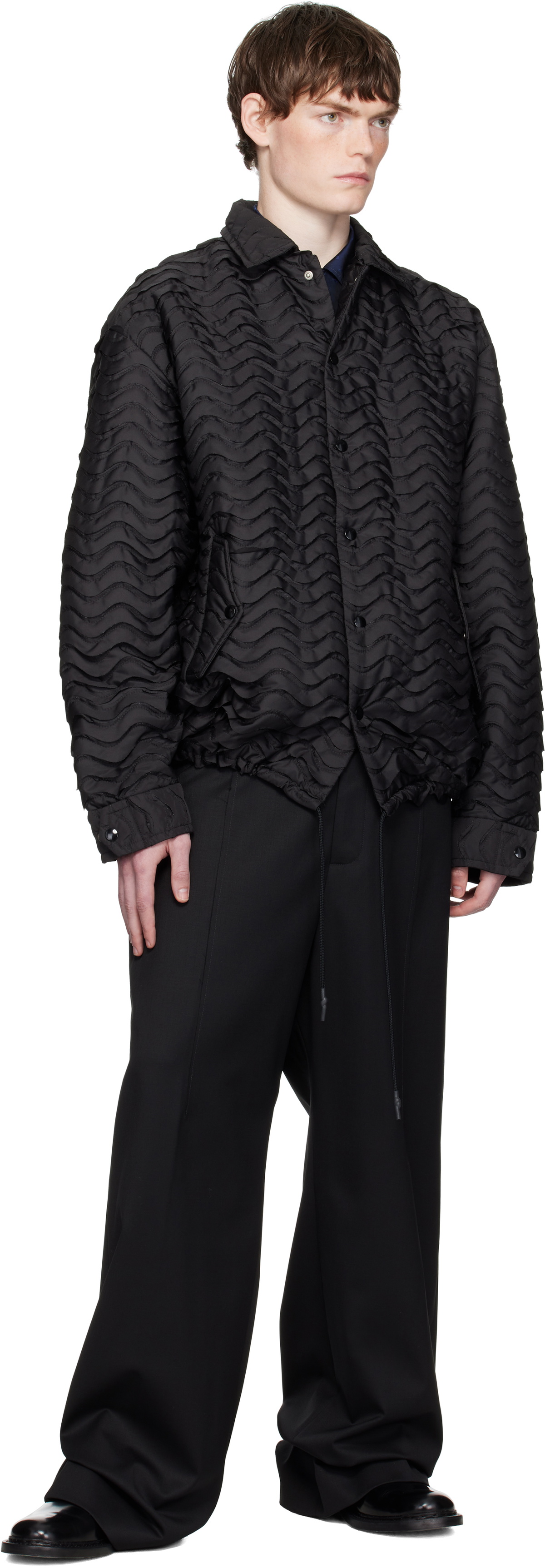 Toga Virilis Black Wave Quilting Jacket