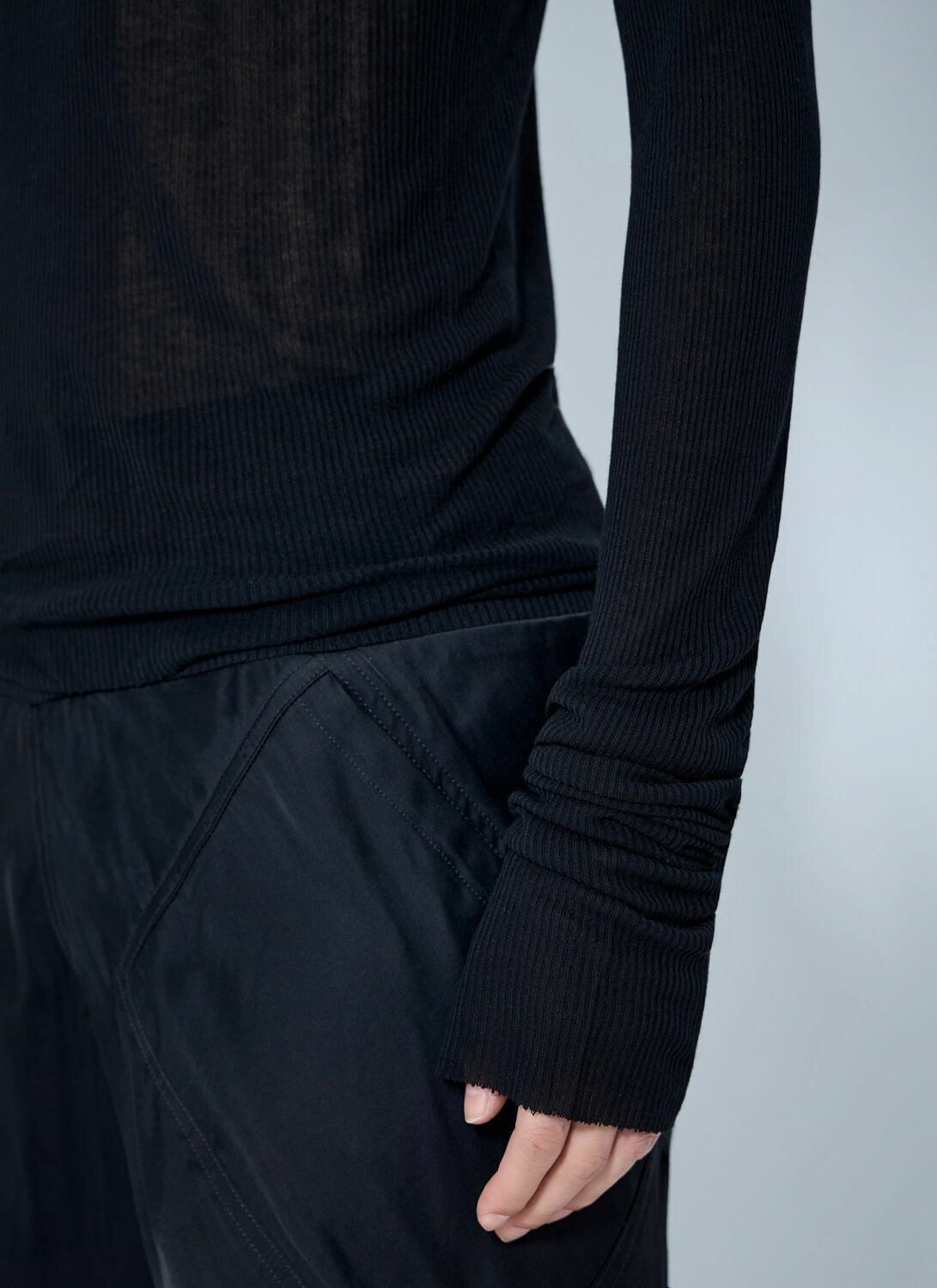 Rick Owens Long Sleeve Hooded Top
