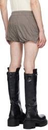 Rick Owens Gray Minimal Shorts