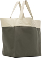 A.P.C. Green & Beige Marty Tote