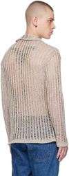 NVRFRGT Beige Semi-Sheer Cardigan
