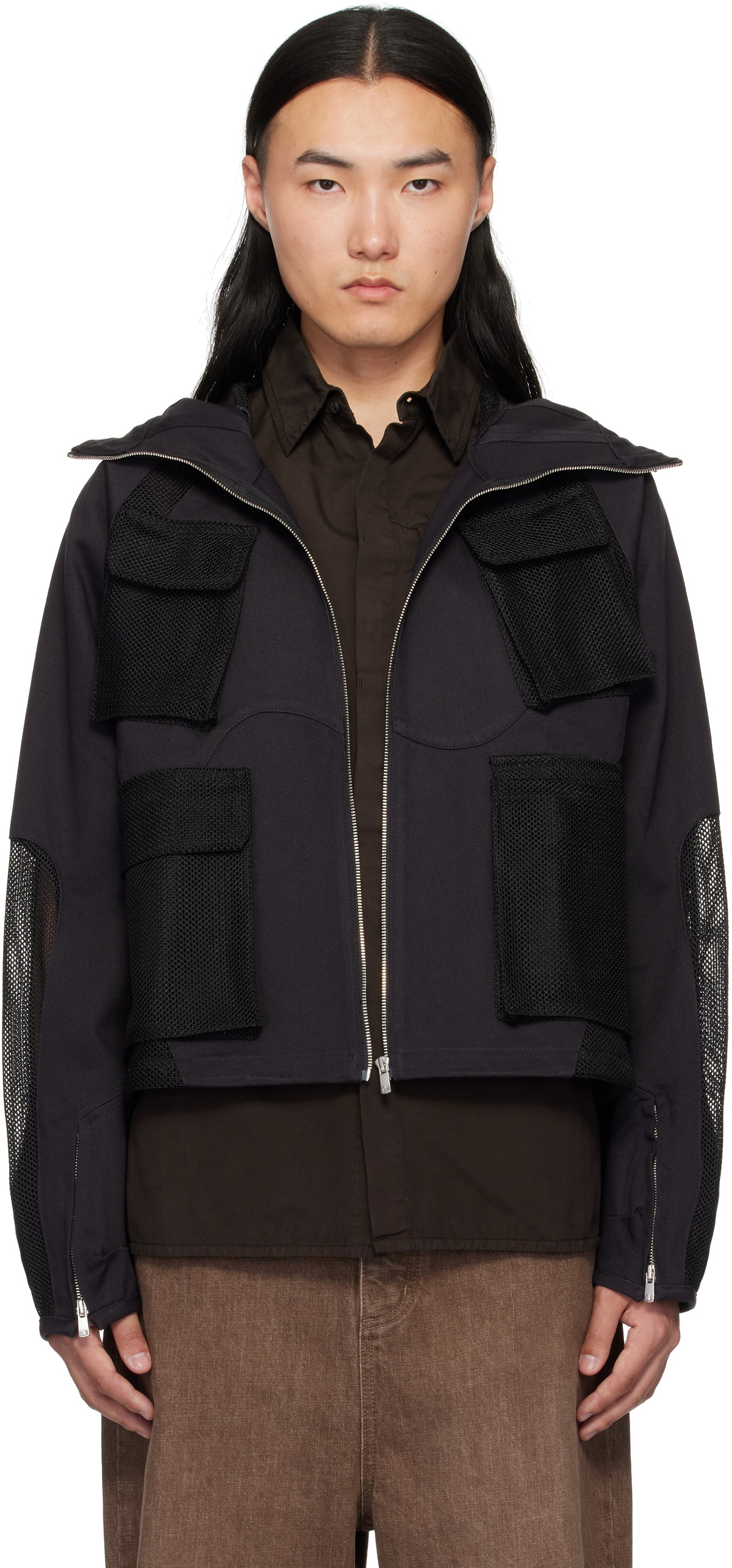 FFFPOSTALSERVICE Black Hooded Parachute Jacket FFFPOSTALSERVICE