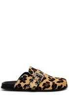 Alohas Halia Leopard-print Calf-hair Clogs