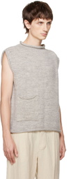 XENIA TELUNTS Beige Rolled Edge Vest