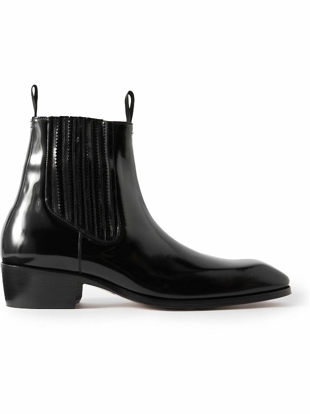 Photo: TOM FORD - Bailey Patent-Leather Chelsea Boots - Black
