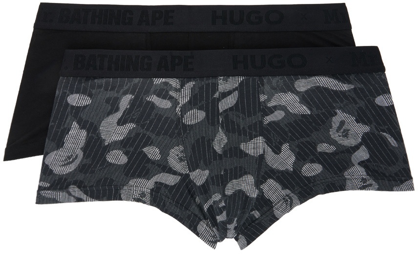 Photo: Hugo Two-Pack Black Mr. Bathing Ape Edition Trunks