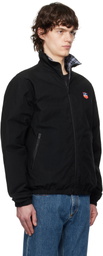 Bally Black & Blue Check Reversible Jacket