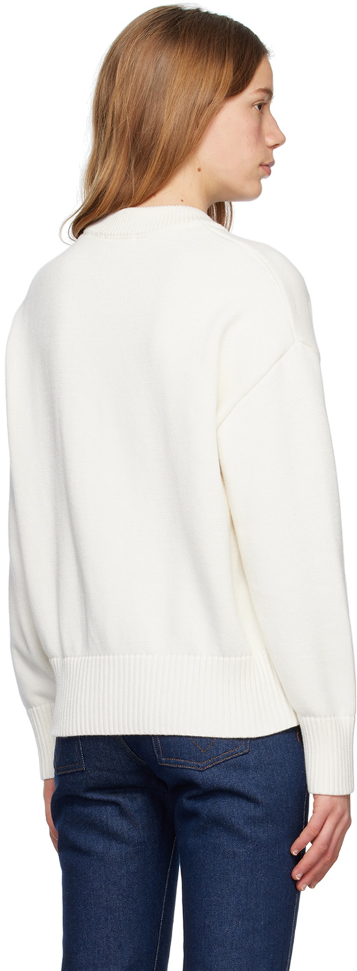 AMI Paris Off-White Ami de Cœur Sweater