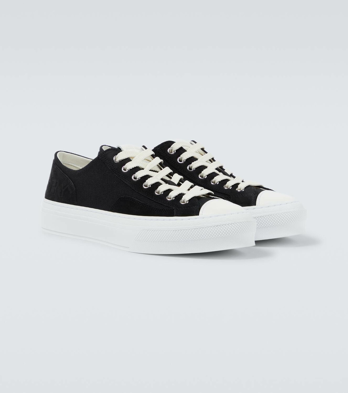 24SS new/GIVENCHY シティキャンバススニーカー Sneakers Black New Givenchy Black Canvas City Platform Low Top Sneakers 38