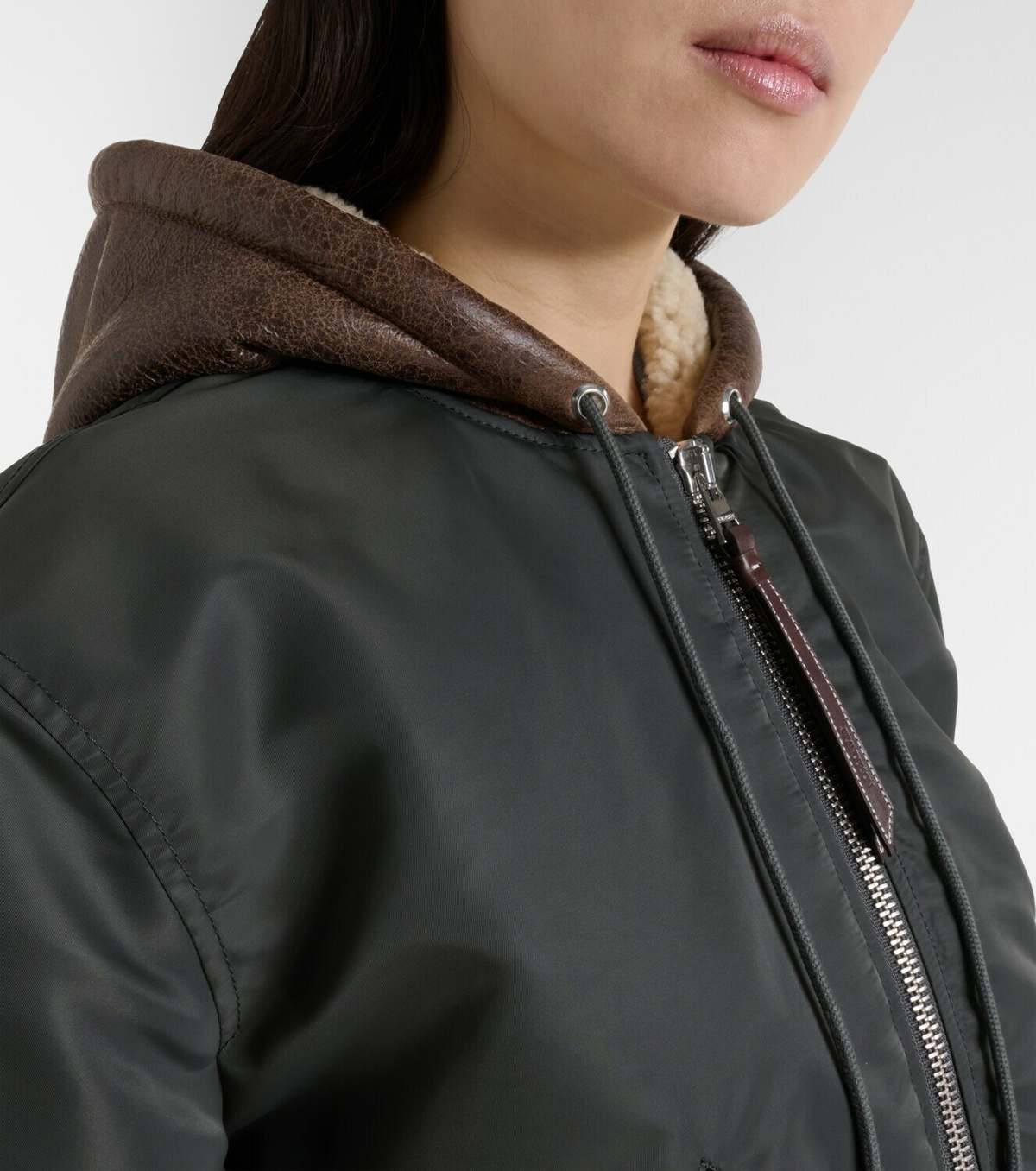 JW Anderson Shearling-trimmed bomber jacket