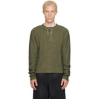 424 Khaki Long-Sleeve Thermal Jersey Henley