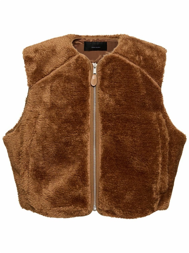 Photo: ENTIRE STUDIOS - Faux Fur Zip-up Vest