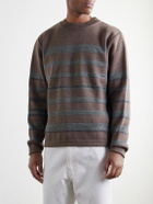 S.N.S. Herning - Given Striped Wool Sweater - Brown