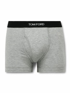 TOM FORD - Stretch-Cotton and Modal-Blend Boxer Briefs - Gray