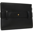 BALMAIN Black Anthem Smooth Leather Clutch