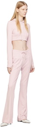 Courrèges Pink Cropped Hoodie