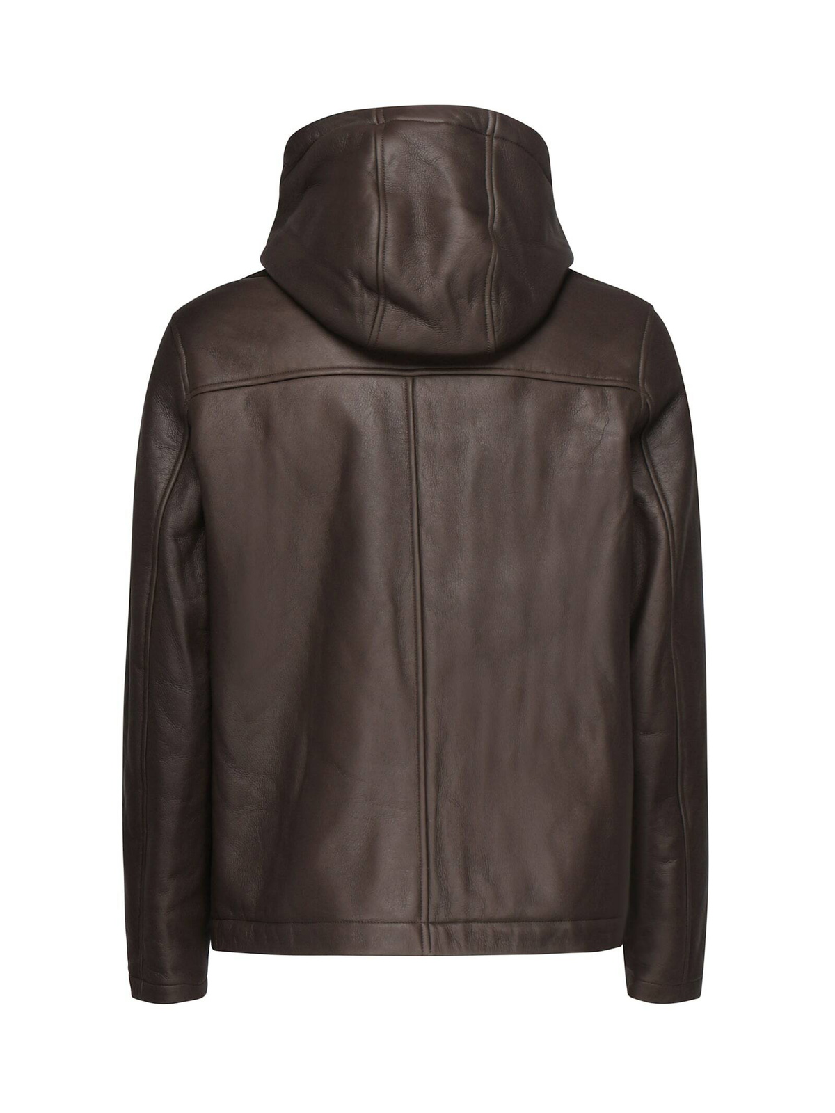 Yves Salomon Leather Jacket With Hood