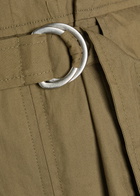 3.1 Phillip Lim Ruched Belted Cotton-poplin Midi Dress Khaki