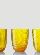 Set of Six Idra Water Glass in Yellow