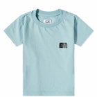 C.P. Company Undersixteen Women's Small Logo Tee in Mineral Blue