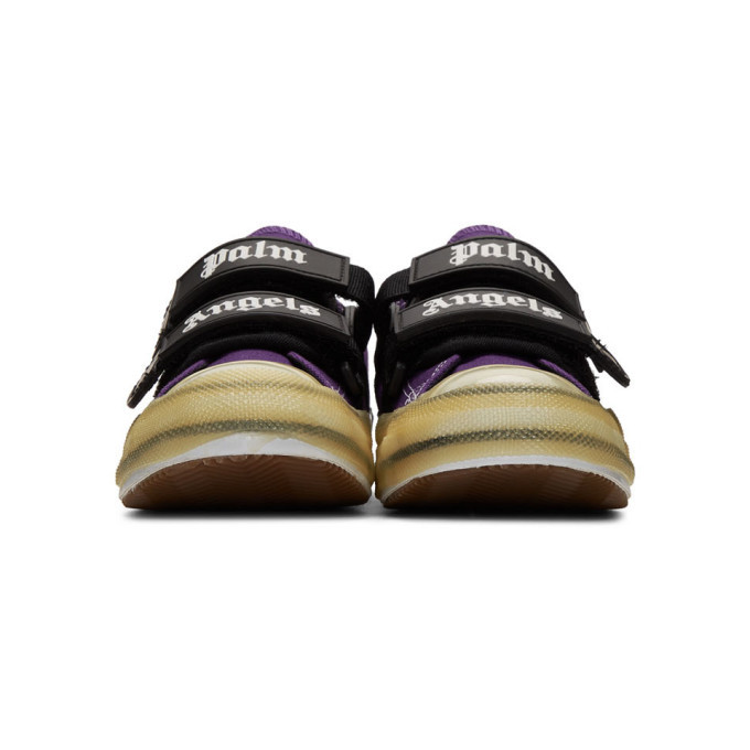 【PALM ANGELS】Men's Velcro Sneakers (24.5-27.5cm) Palm Angels Purple Velcro Vulcanized Sneakers Palm Angels