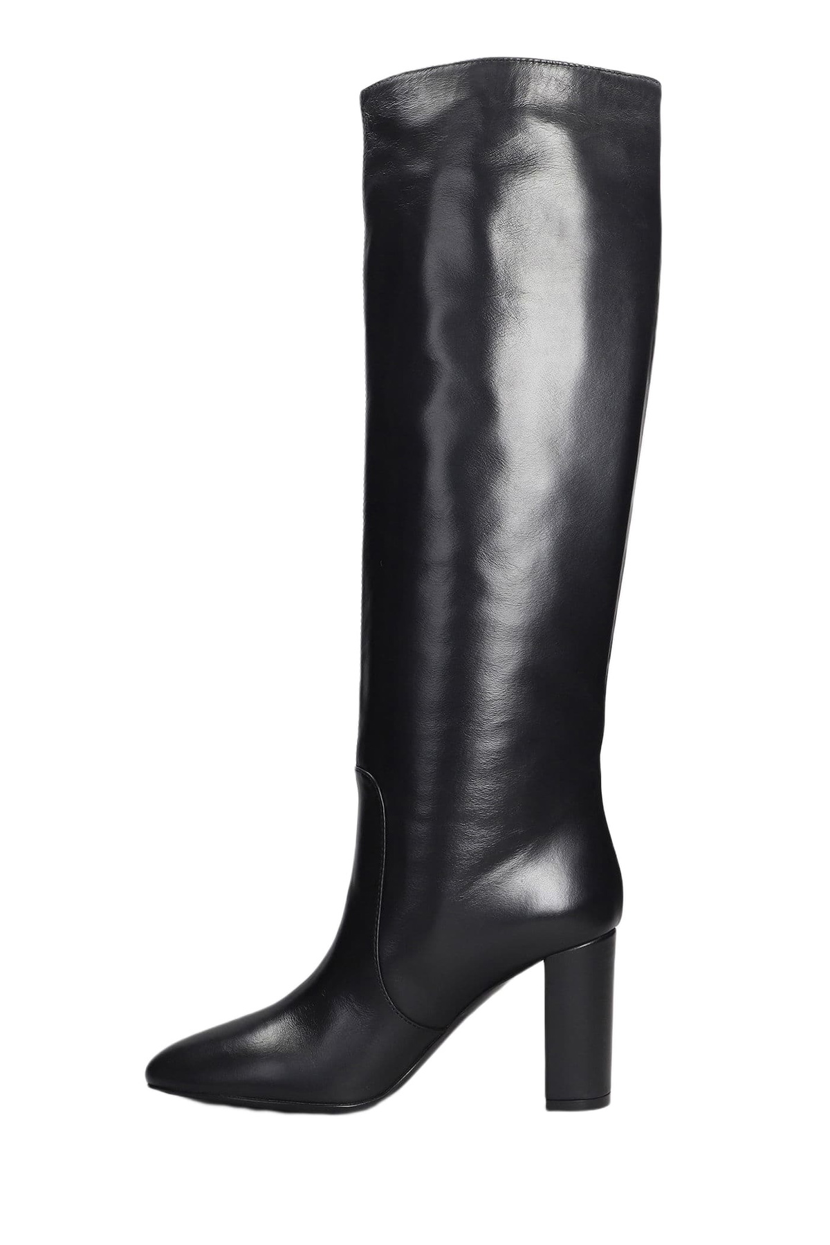 Via Roma 15 High Heels Boots In Black Leather