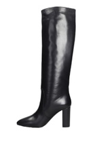 Via Roma 15 High Heels Boots In Black Leather