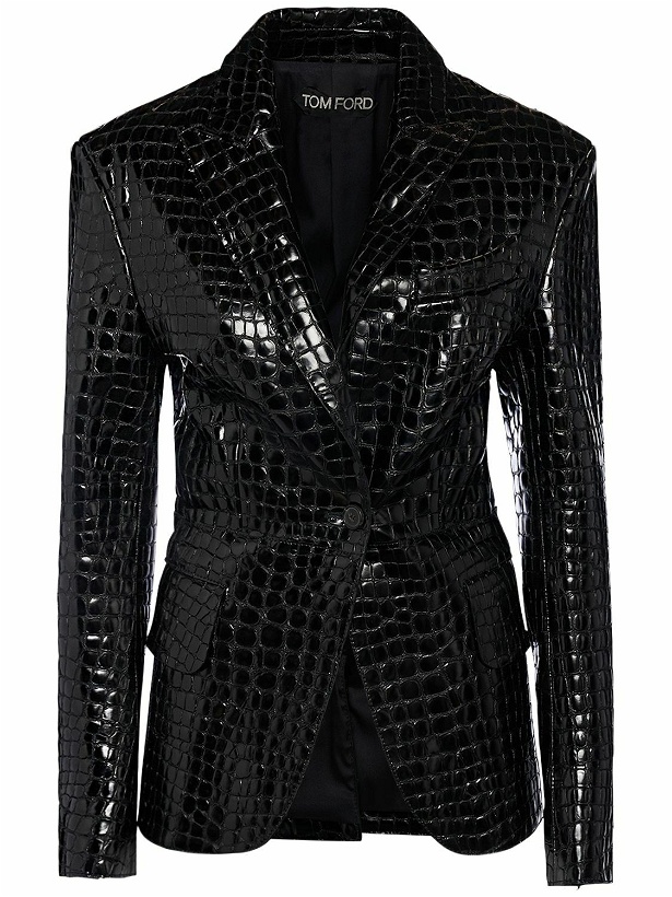 Photo: TOM FORD - Lvr Exclusive Croc Emboss Leather Blazer