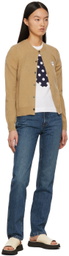 COMME des GARÇONS PLAY Tan Heart Patch Cardigan