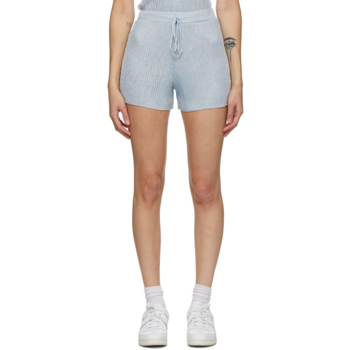 Photo: Calle Del Mar Blue Ribbed Shorts
