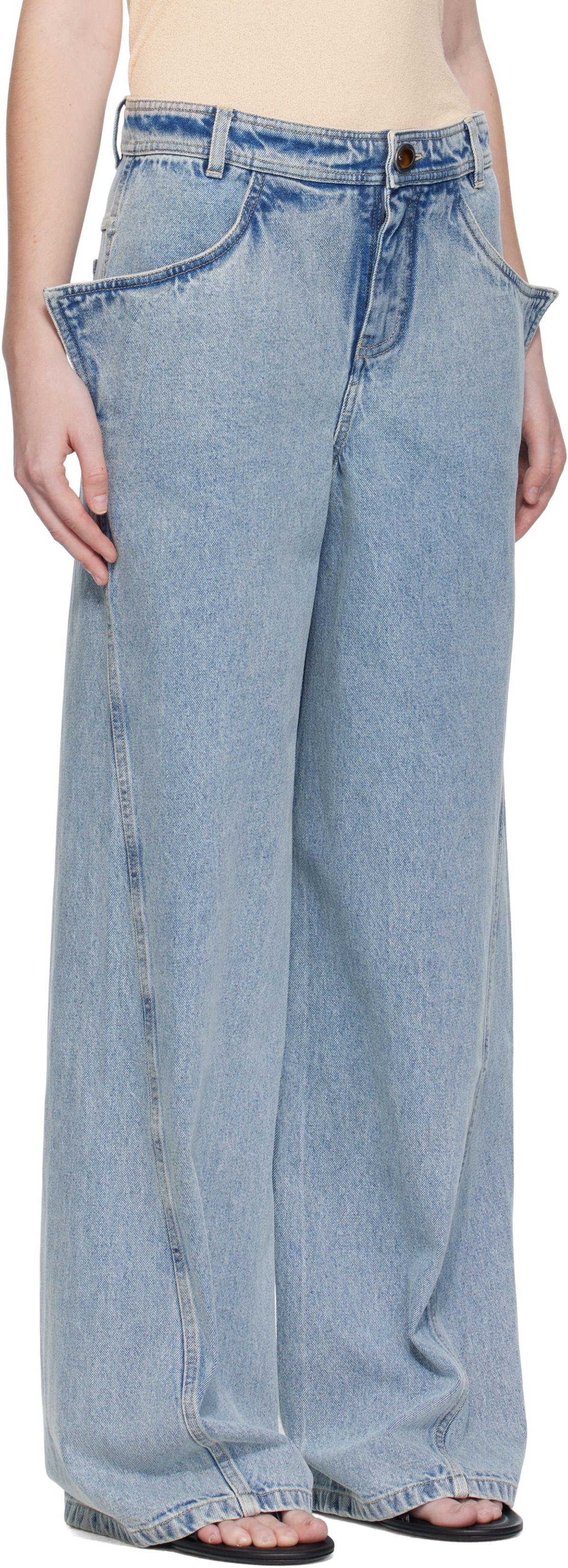 Christopher Esber Blue Manta Sting Jeans