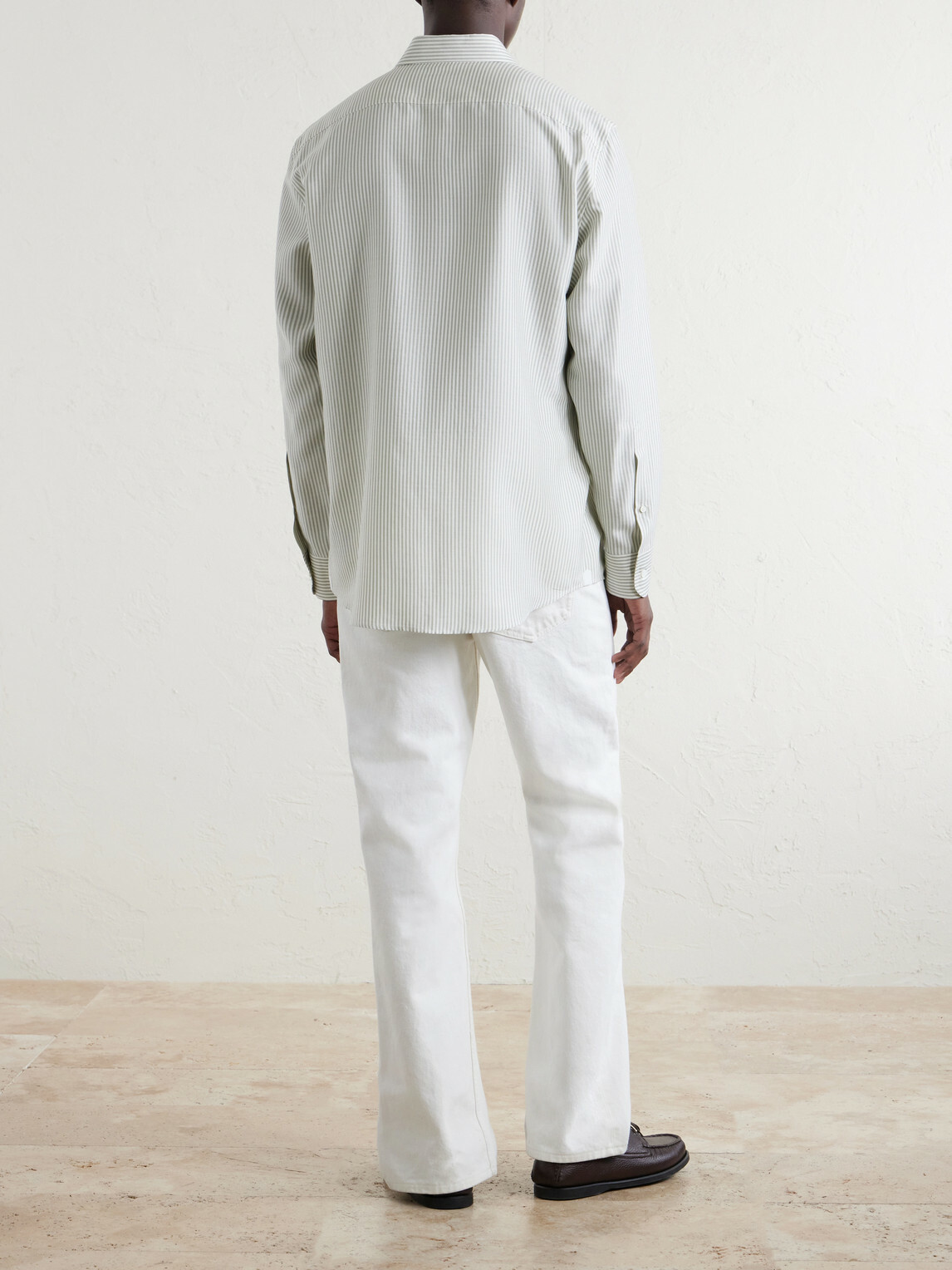 Zegna - Striped Silk Shirt - Green