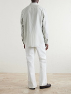Zegna - Striped Silk Shirt - Green