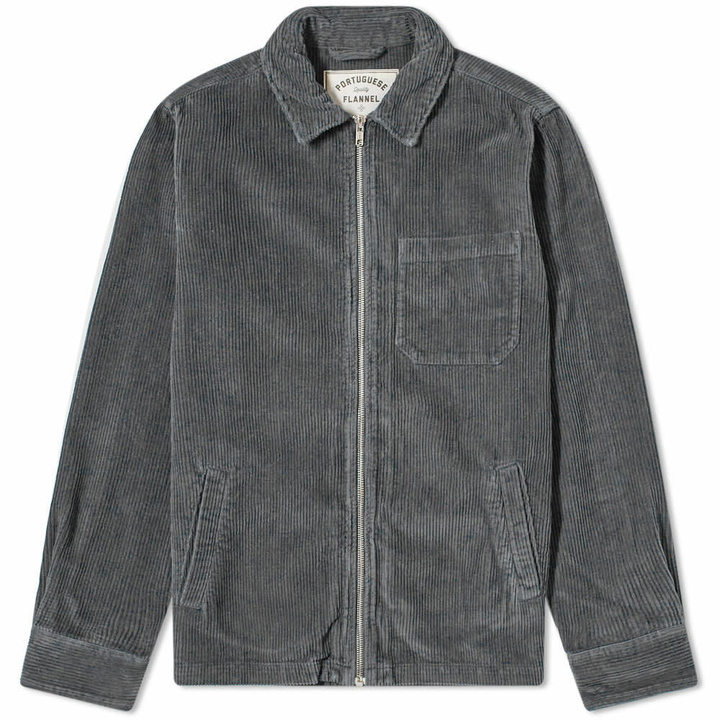 Photo: Portuguese Flannel Men's Fecho Corduroy Jacket in Grey