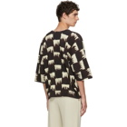 Homme Plisse Issey Miyake Brown and White Wild Check T-Shirt