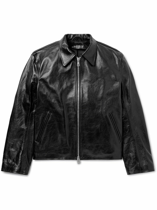 Photo: Our Legacy - Mini Leather Blouson Jacket - Black