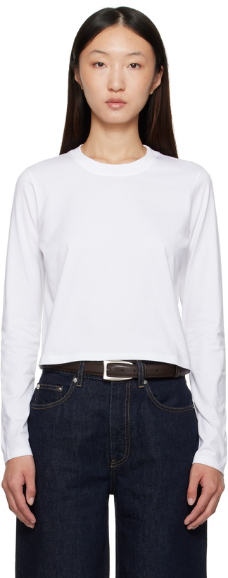 Photo: Loulou de Saison White Masal Organic Cotton Long-Sleeve T-shirt