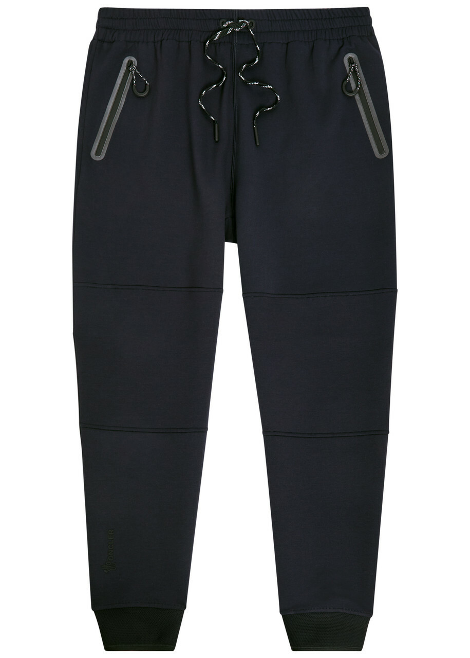 Moncler Grenoble Logo-appliquéd Stretch-jersey Sweatpants Navy