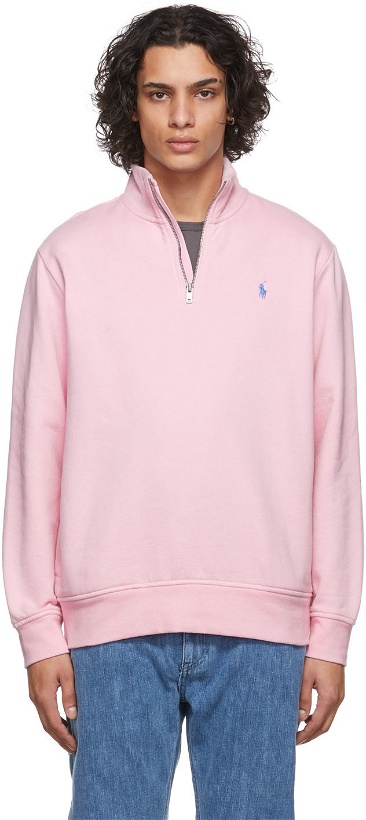 Photo: Polo Ralph Lauren Pink Zip-Up Sweatshirt