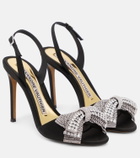 Alexandre Vauthier - Embellished satin slingback sandals